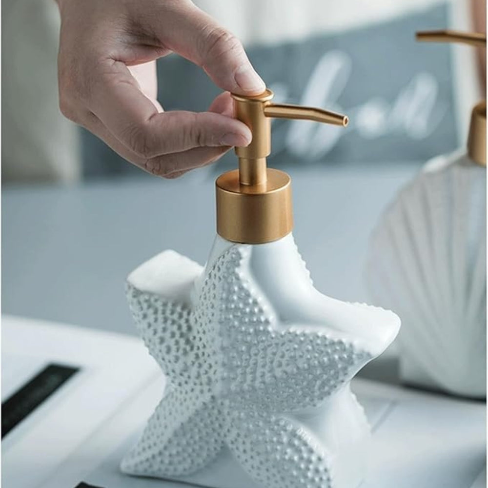 Coastline Elegance Ceramic Soap Dispenser