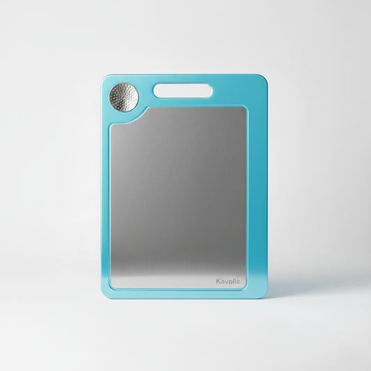 Kavelle Double-Sided Stainless Steel Chopping Board for Home Kitchens