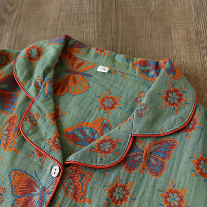 ButterflyWhisper Cotton Loungewear Set – Soft, Lightweight Indoor Comfort