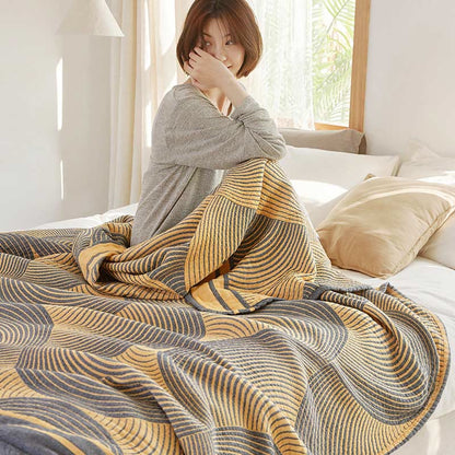 RingBreeze Four-Layer Cotton Summer Quilt – Lightweight, Breathable Comfort