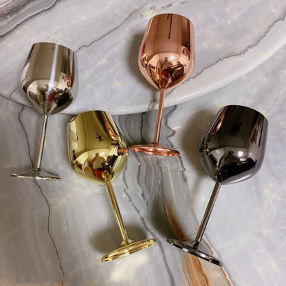 EternaShine Stainless Steel Wine Glass – Durable & Elegant