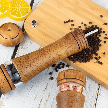 HerbaCraft Oak Spice Grinder – Adjustable & Handcrafted