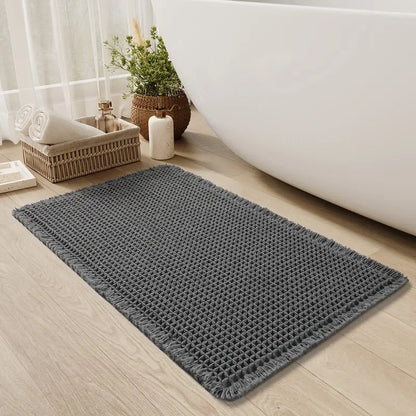 WaffleLux Textured Bath Mat – Quick-Dry, Non-Slip Comfort