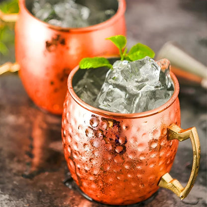 Elegance Hammered Copper Mug – 350ml Cocktail & Beverage Cup