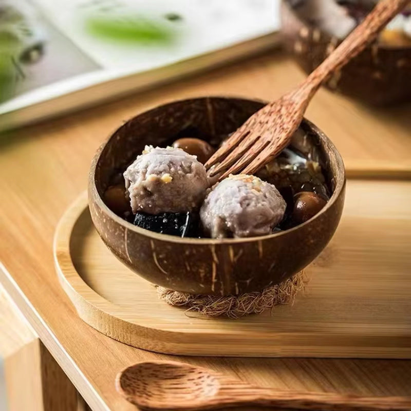 Tropical Bliss Handcrafted Coconut Bowl – Eco-Friendly Summer Serving