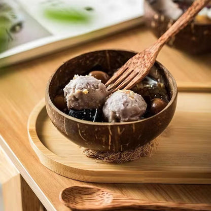 Tropical Bliss Handcrafted Coconut Bowl – Eco-Friendly Summer Serving