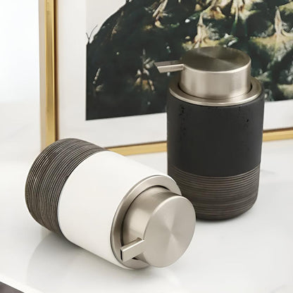 CeramiLux Minimalist Ceramic Soap Dispenser for Modern Bathrooms and Kitchens