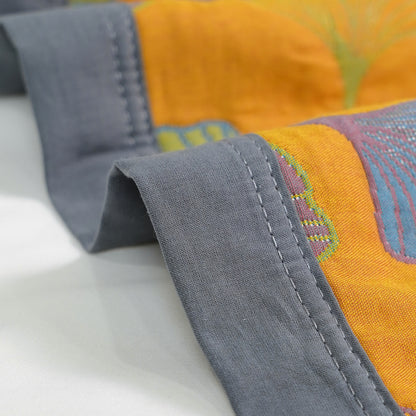 GinkgoLuxe Reversible Cotton Quilt – Elegant Eco-Friendly Comfort
