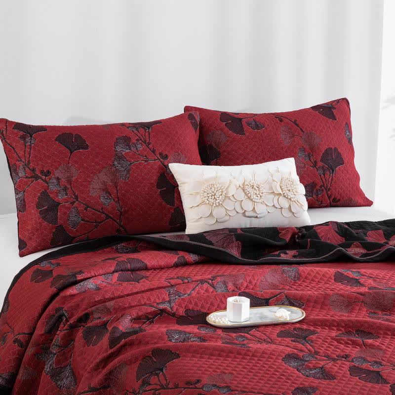 GinkgoGlow Reversible Cotton Quilt – Vibrant, Eco-Friendly Comfort