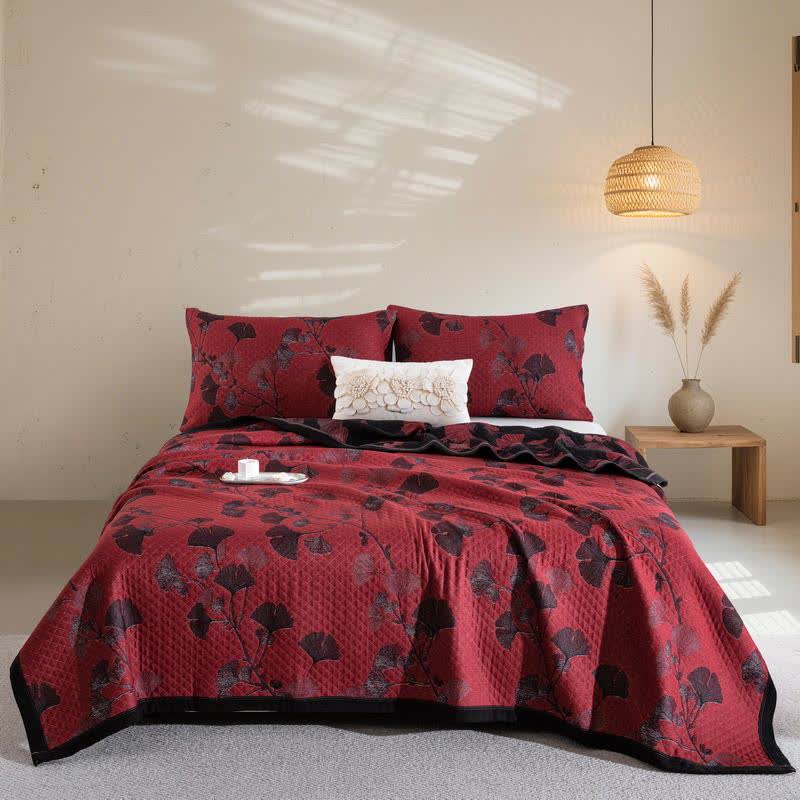 GinkgoGlow Reversible Cotton Quilt – Vibrant, Eco-Friendly Comfort