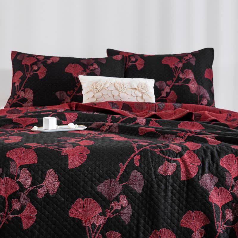 GinkgoGlow Reversible Cotton Quilt – Vibrant, Eco-Friendly Comfort