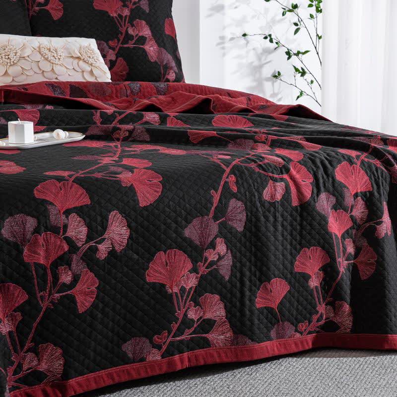 GinkgoGlow Reversible Cotton Quilt – Vibrant, Eco-Friendly Comfort