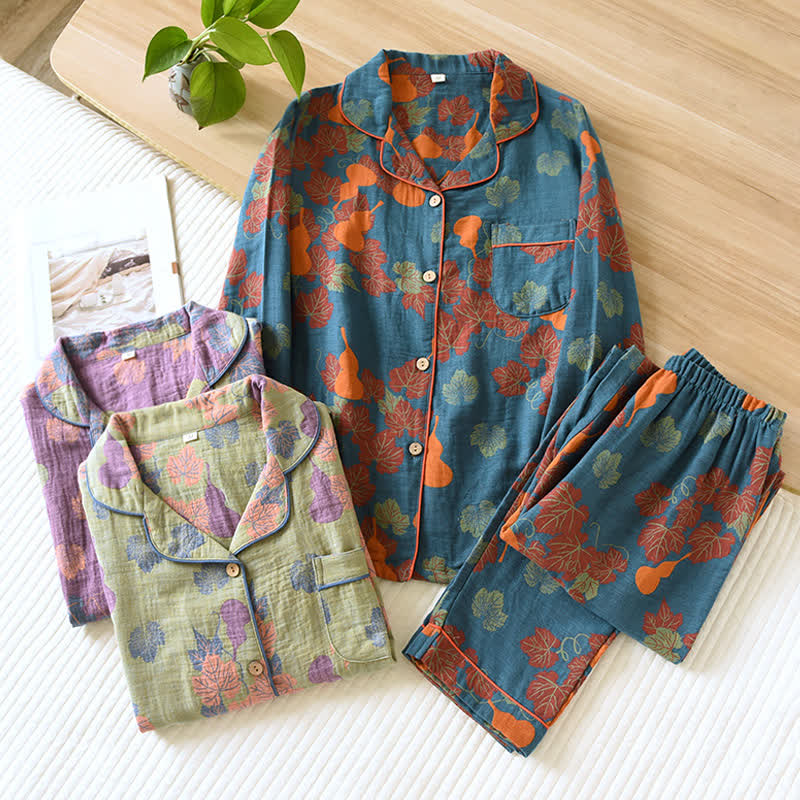 GourdElegance Cotton Loungewear Set – Soft, Lightweight Indoor Comfort