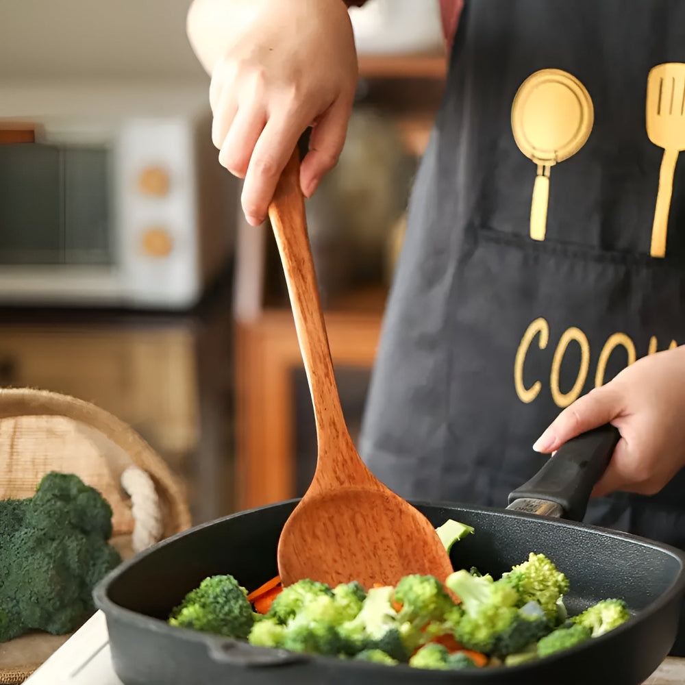 Premium 4-Piece Wooden Kitchen Utensil Set – Durable & Rustic