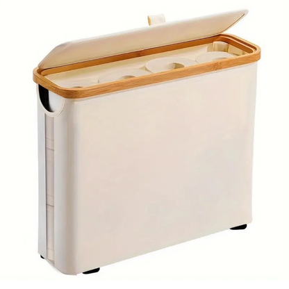 BambooEase Bathroom Roll Holder – Stylish & Organized Storage