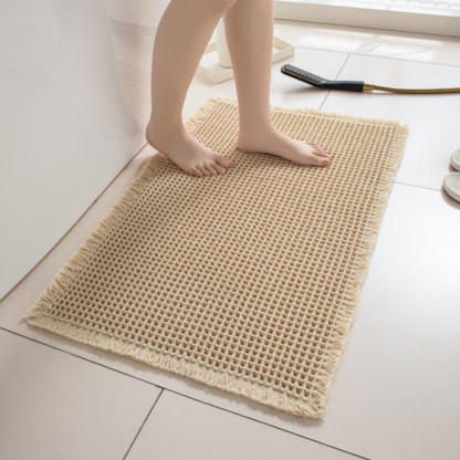 WaffleLux Textured Bath Mat – Quick-Dry, Non-Slip Comfort