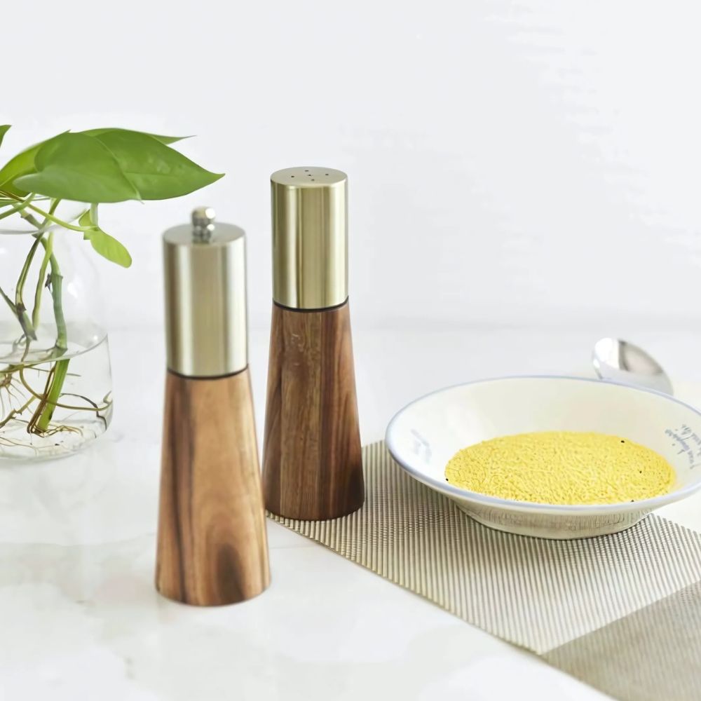 Aromawood Premium Wooden Spice Grinder Set for Fresh Flavours