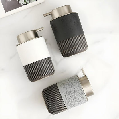 CeramiLux Minimalist Ceramic Soap Dispenser for Modern Bathrooms and Kitchens