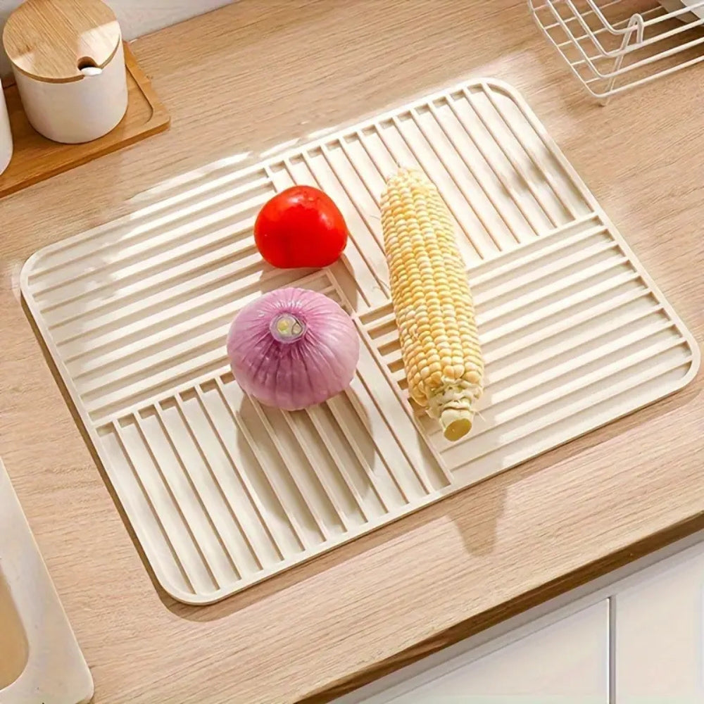 SilicoFlex Foldable Heat-Resistant Drying Mat for Kitchen Organization