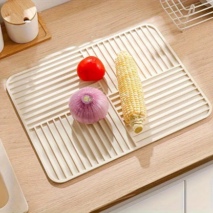 SilicoFlex Foldable Heat-Resistant Drying Mat for Kitchen Organization