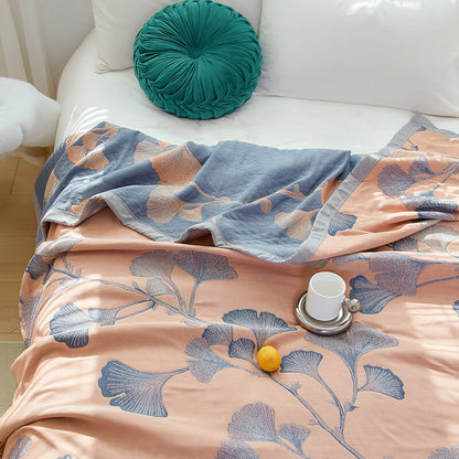 LeafLuxe Reversible Cotton Gauze Quilt – Soft, Eco-Friendly Comfort