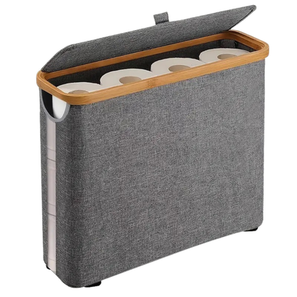 BambooEase Bathroom Roll Holder – Stylish & Organized Storage