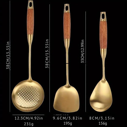 AuroraGold 6-Piece Kitchen Utensil Set – Stylish & Durable