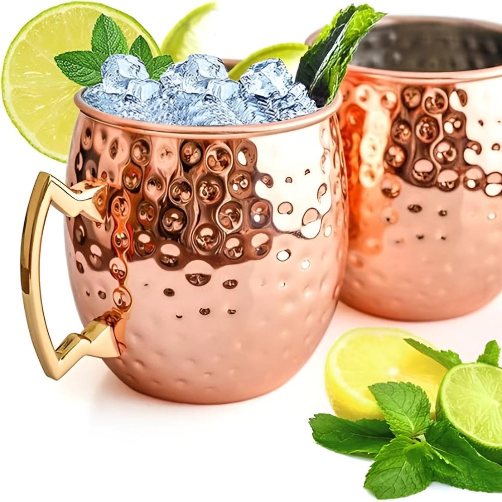 Elegance Hammered Copper Mug – 350ml Cocktail & Beverage Cup