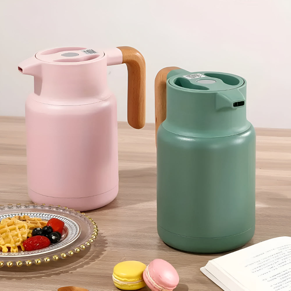 NordicWood Thermal Carafe – Elegant Insulation for Hot & Cold Beverages