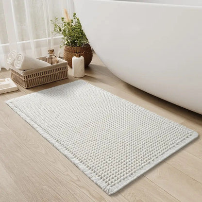 WaffleLux Textured Bath Mat – Quick-Dry, Non-Slip Comfort