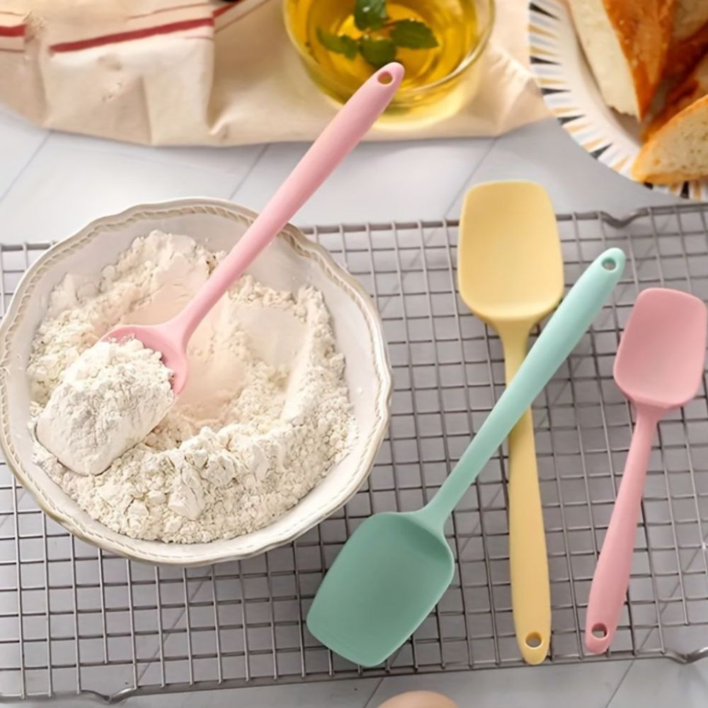 Baker’s Edge Flexible Silicone Spatula Set for Effortless Cooking