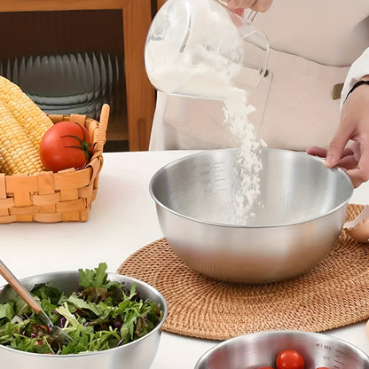 ChefPro Trio Stainless Steel Mixing Bowls for Effortless Prep