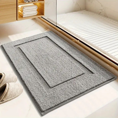 Timeless Comfort Classic Border Bath Mat – Absorbent, Non-Slip, Elegant