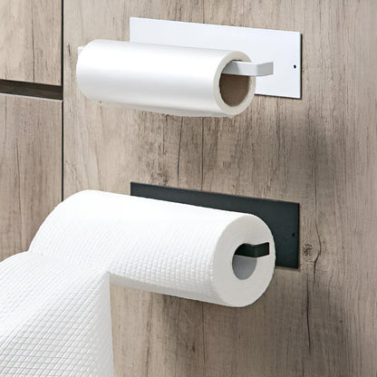 Sleek Mounted Paper Towel Holder – Adhesive & Multi-Purpose Organizer