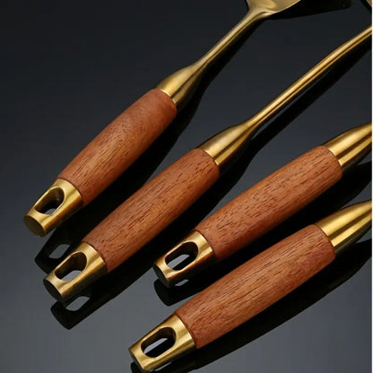 AuroraGold 6-Piece Kitchen Utensil Set – Stylish & Durable