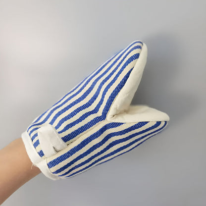 FlameGuard Striped Heat-Resistant Kitchen Mitts for Safe Cooking