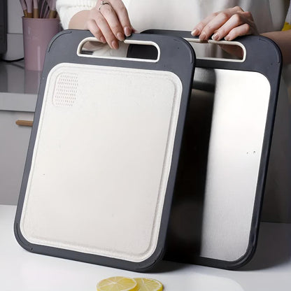 ChefGuard Reversible Stainless Steel Cutting Board for Hygienic Food Prep