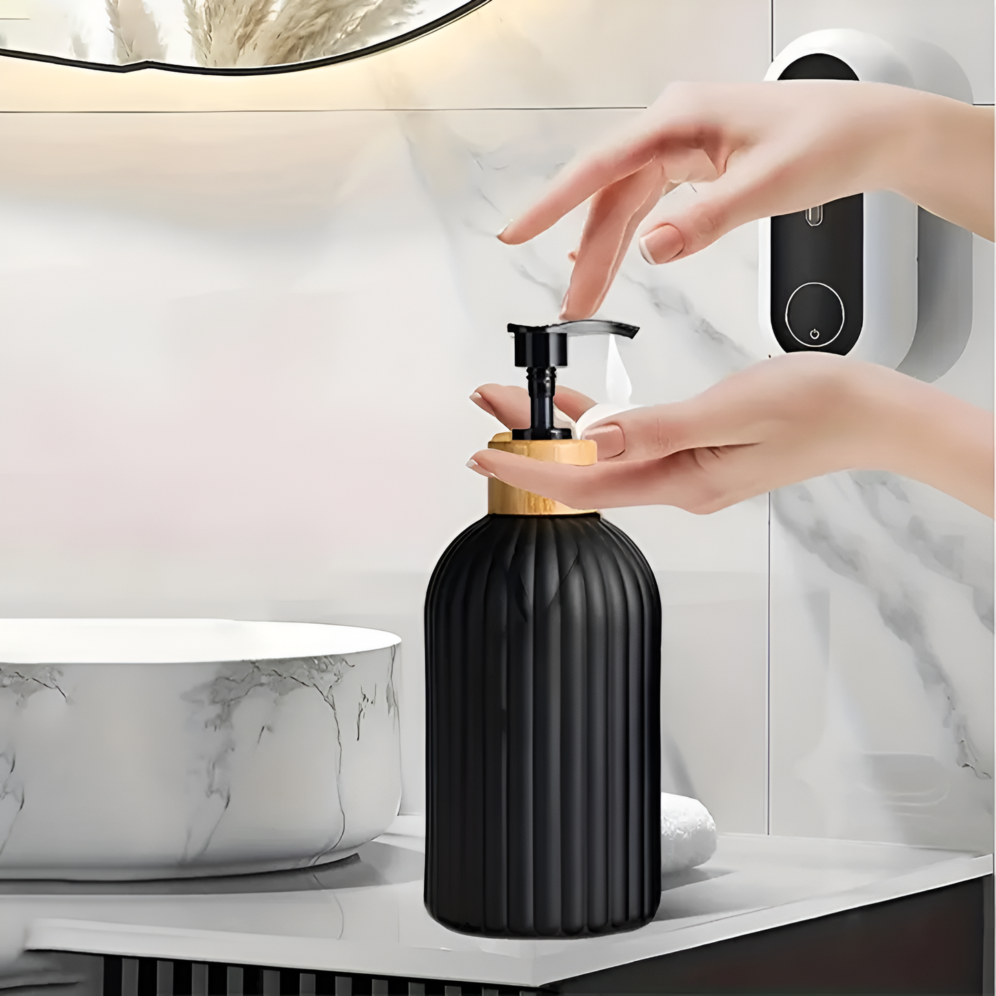BambooZen Minimalist Pump Soap Dispenser for Kitchen and Bath