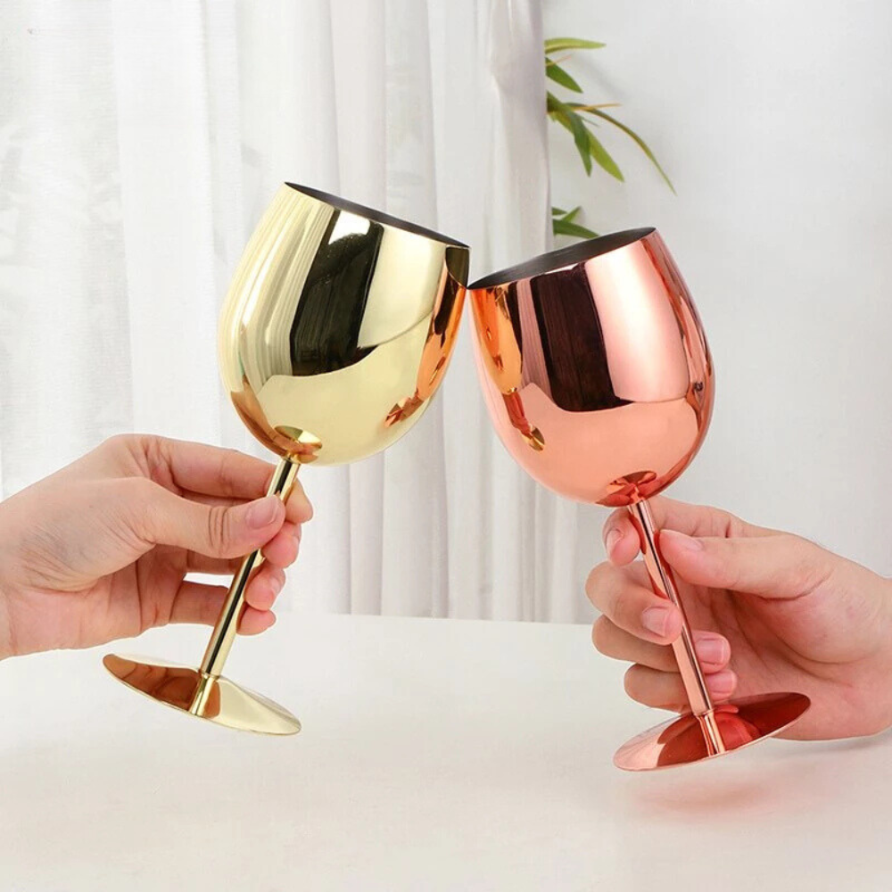 EternaShine Stainless Steel Wine Glass – Durable & Elegant
