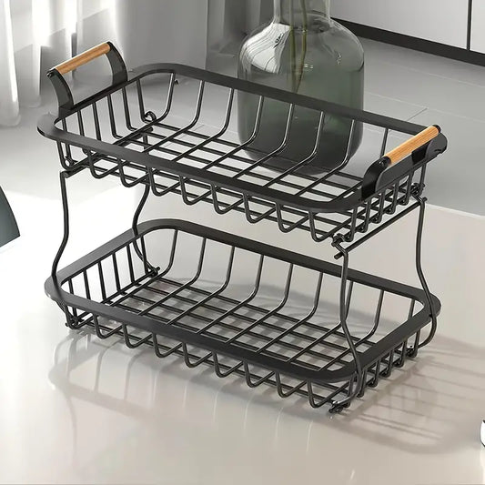 HarvestStack Two-Tier Fruit & Vegetable Organizer – Modern Kitchen Storage