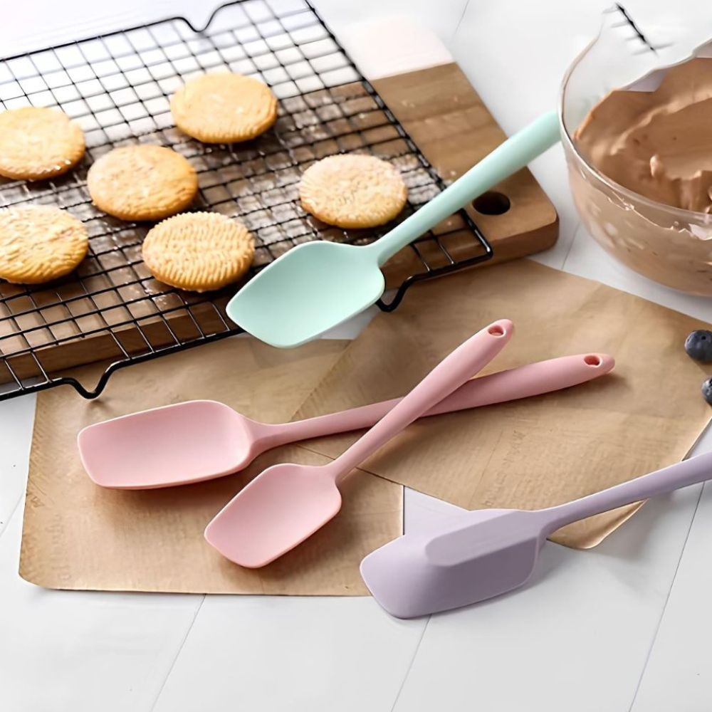 Baker’s Edge Flexible Silicone Spatula Set for Effortless Cooking