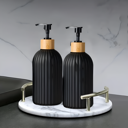 BambooZen Minimalist Pump Soap Dispenser for Kitchen and Bath