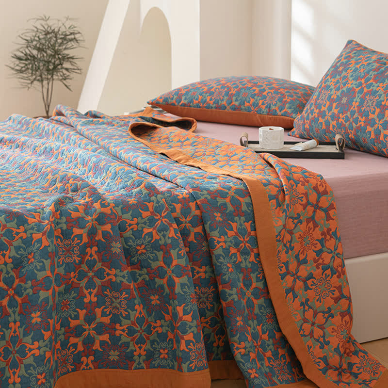 AuroraSix Reversible Cotton Quilt – Soft, Eco-Friendly Comfort for Your Bedroom