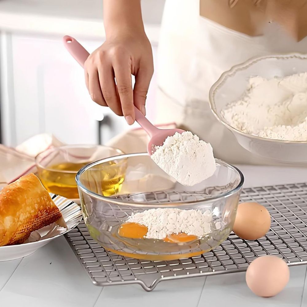 Baker’s Edge Flexible Silicone Spatula Set for Effortless Cooking