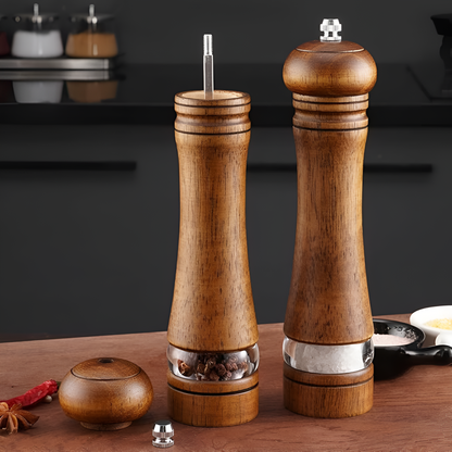HerbaCraft Oak Spice Grinder – Adjustable & Handcrafted