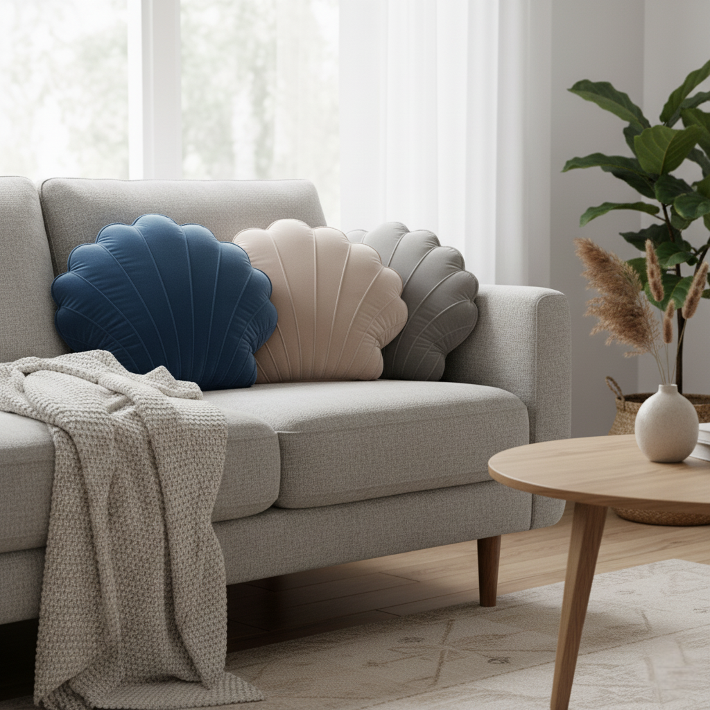 Aelora Velvet Shell Cushion Cover for Home Styling