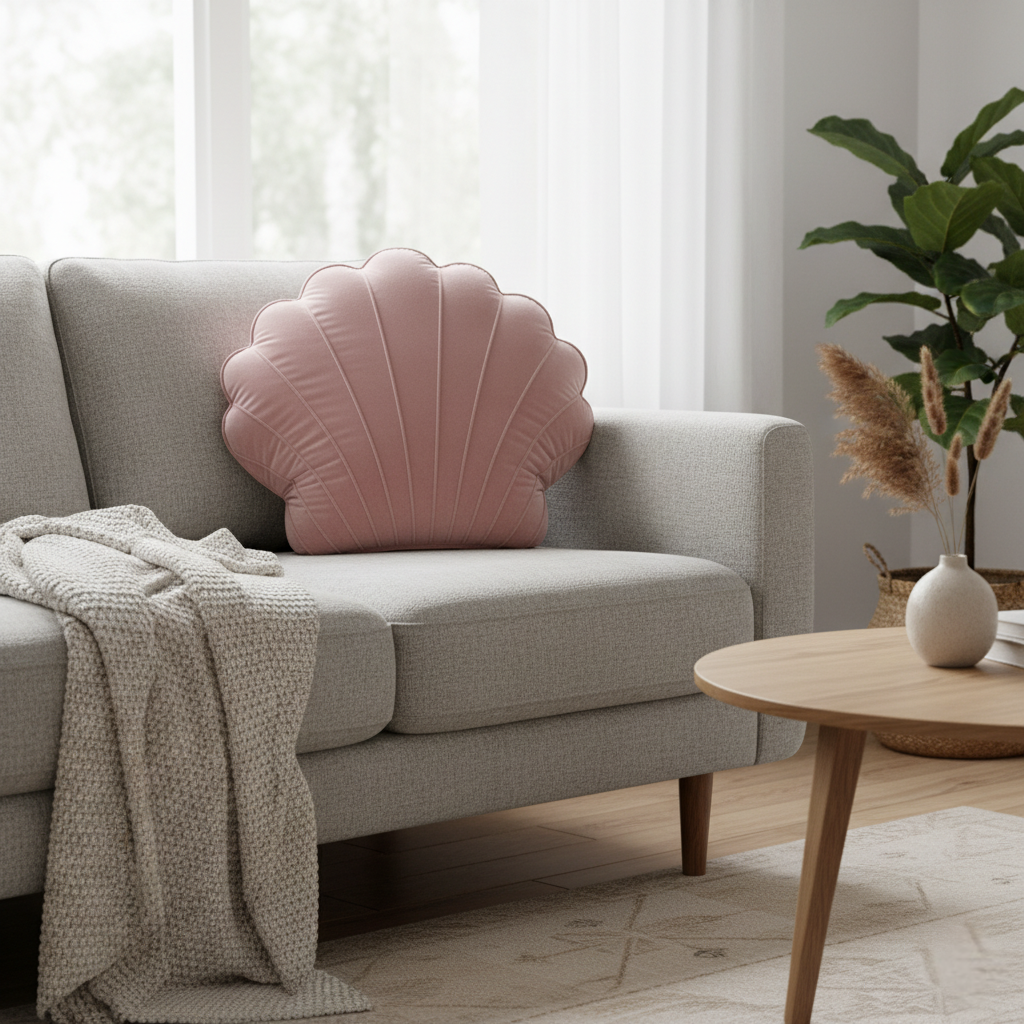 Aelora Velvet Shell Cushion Cover for Home Styling