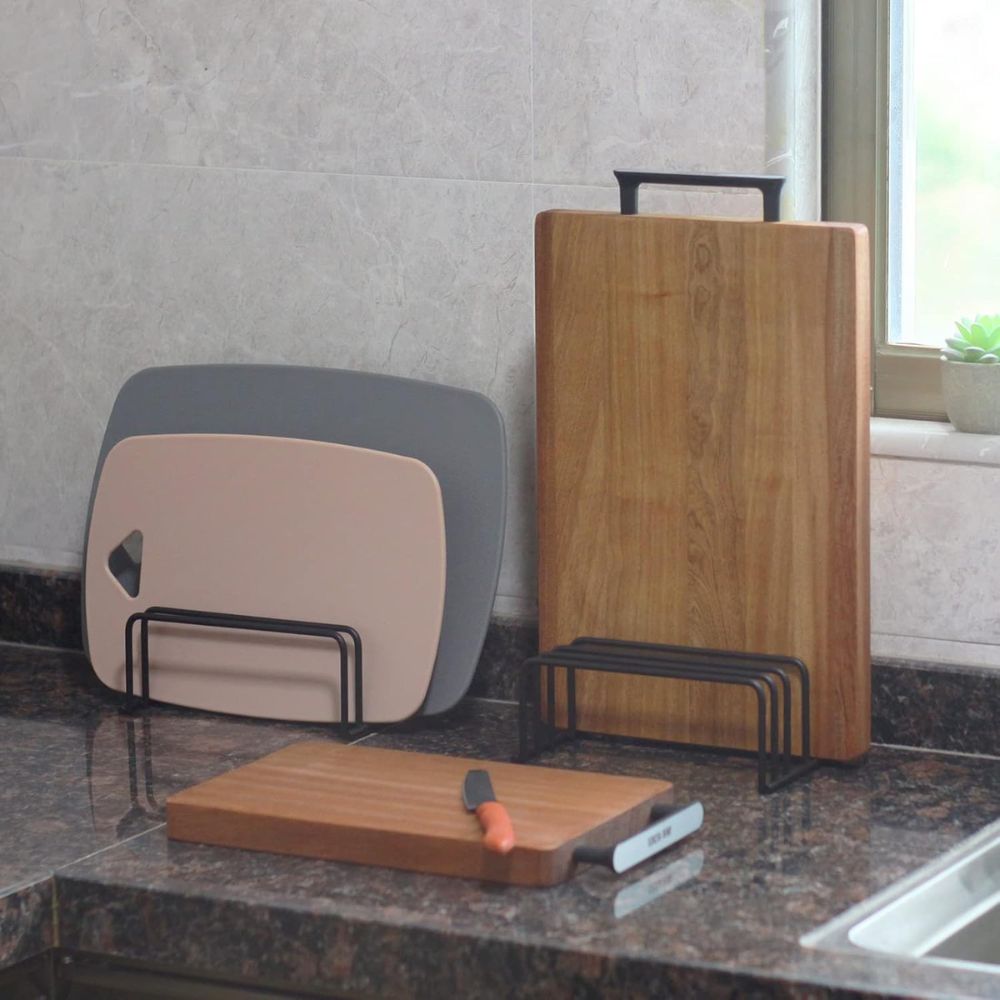 UrbanChef Steel Organizer Rack – Sleek Kitchen Storage for Cutting Boards & More