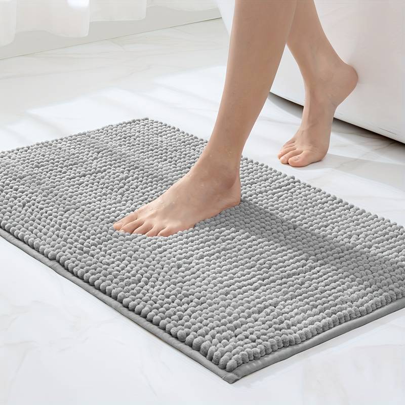 ChenilleLux Microfiber Bath Mat – Soft, Quick-Dry, Non-Slip Comfort