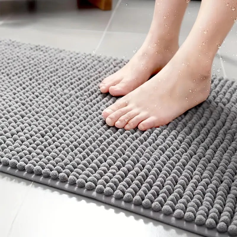 ChenilleLux Microfiber Bath Mat – Soft, Quick-Dry, Non-Slip Comfort
